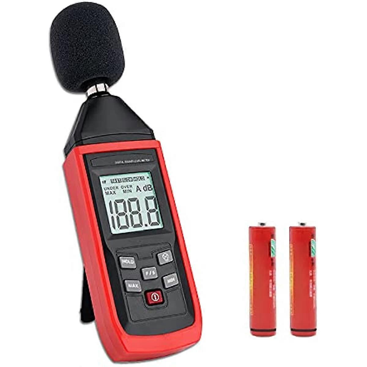 Mengshen Decibel Meter 30 to 130 dBA Digital Sound Level Meter Audio Noise Monitor dB Measurement Reader with LCD Display Backlight Date Hold MAXMIN S