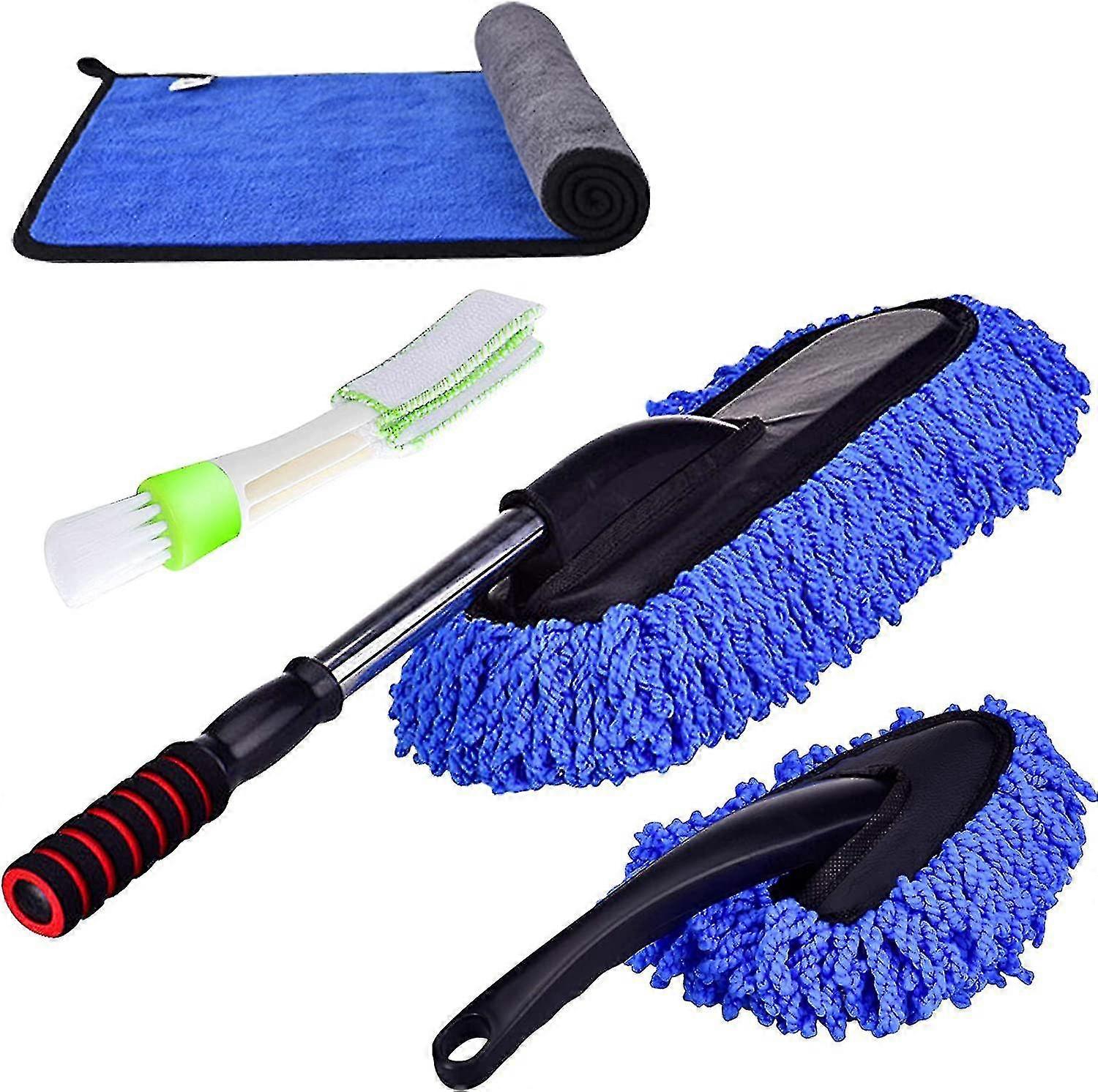 Car Duster Kit, Extendable Handle Microfiber Duster Dashboard Duster Interior