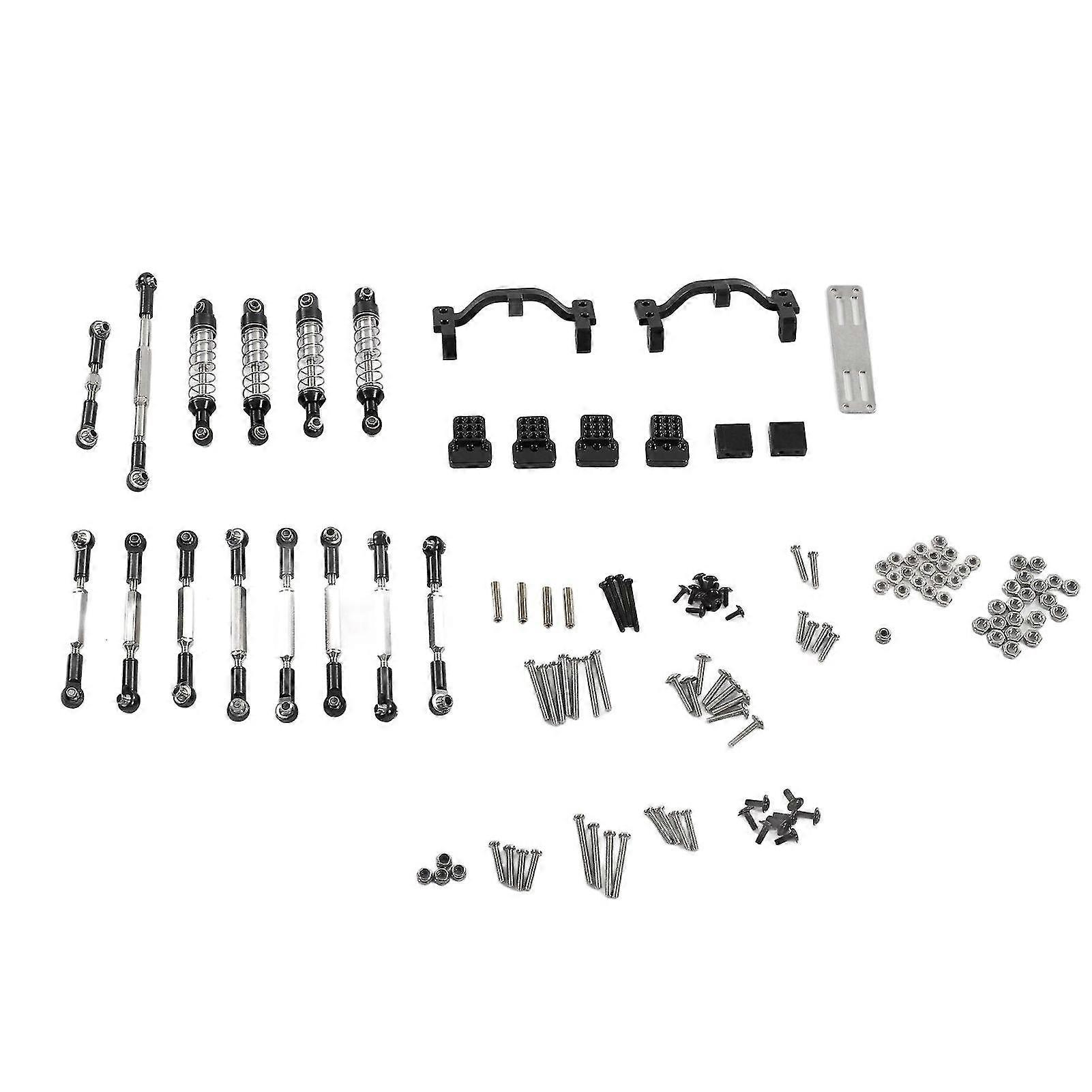 Aluminum Alloy Shocks Absorber RC Car Upgrade Spare Kit for WPL C24 C14 C14K C24K RC Car Black