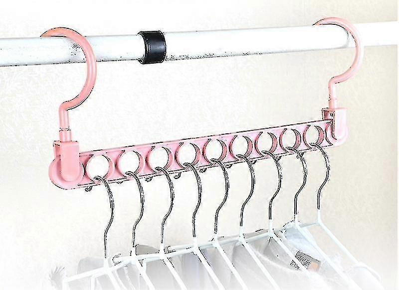 2Er-Pack Pinker Schrank-Organizer Und Kunststoff-Aufhnger Zur Aufbewahrung