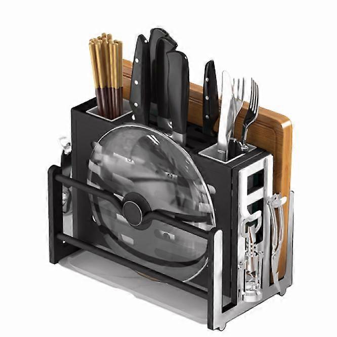 Multi-Function Knife Holder Drying Rack Kitchen Countertop Cookware Storage Rack Holder