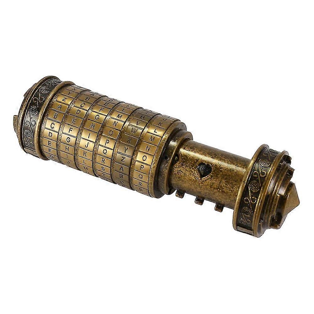 Retro Mini Cryptex Lock, syntymäpäivä Ystävänpäivälahjalaatikko Sylinterilukko Aakkoset Lukot, romanttinen Secret Bi