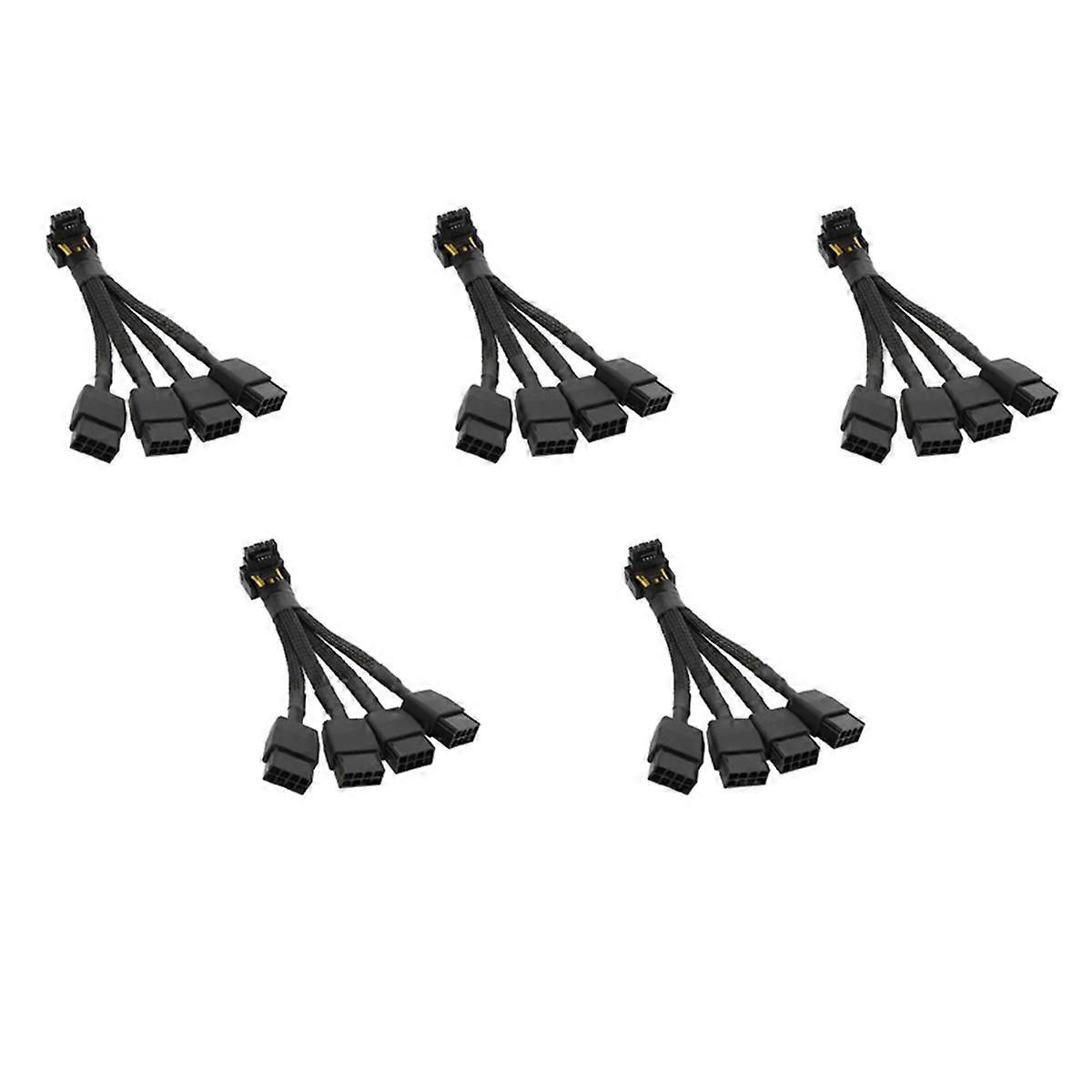 5X for GPU RTX4090 RTX4080 4X8 Pin PCI-E to 16 Pin Graphics Card Power Cable 12VHPWR Connector 90 D