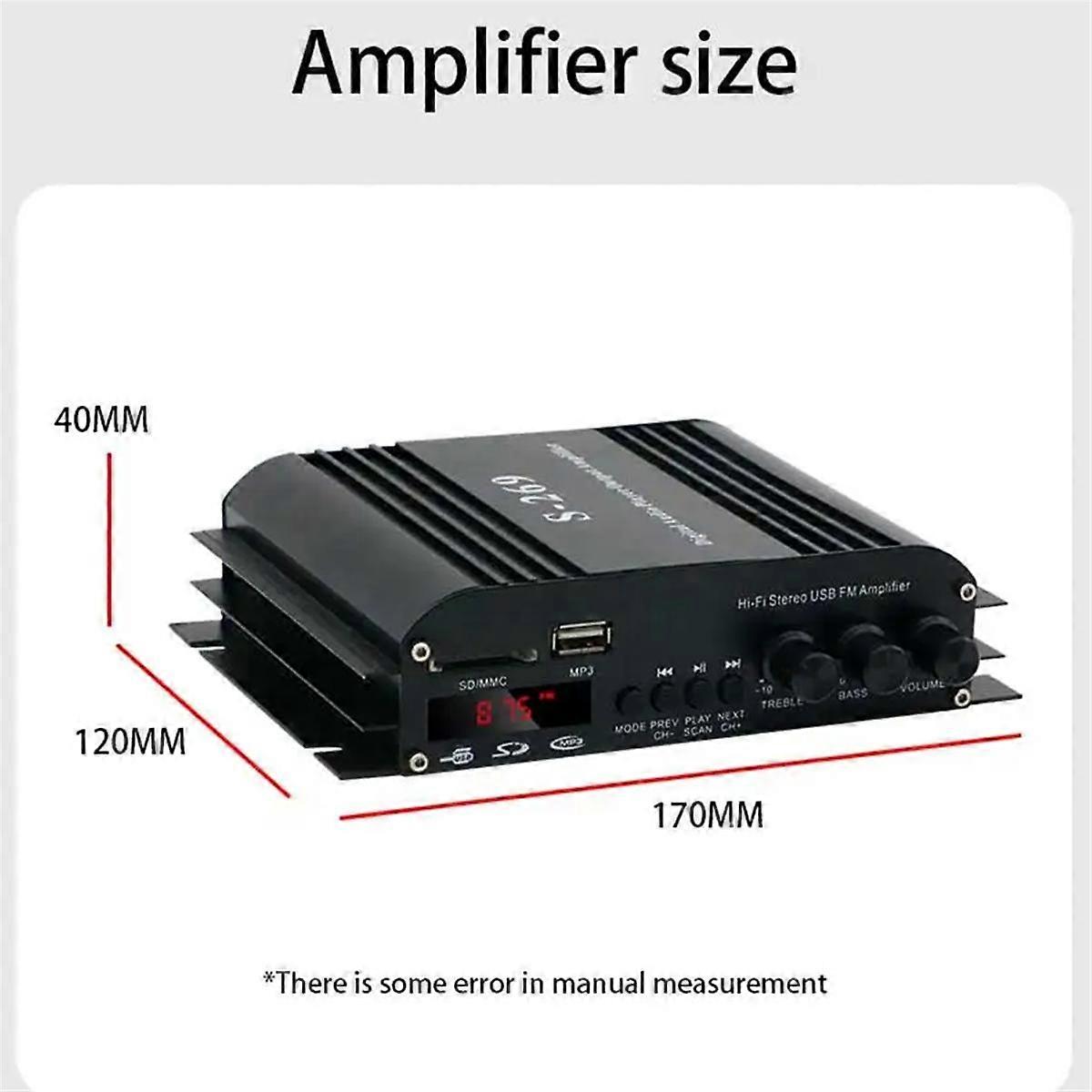 S-269 4X400W 4.0CH Μίνι ενισχυτής ισχύος Ήχος καραόκε Home Theater ενισχυτές Home Car Wireless Amp