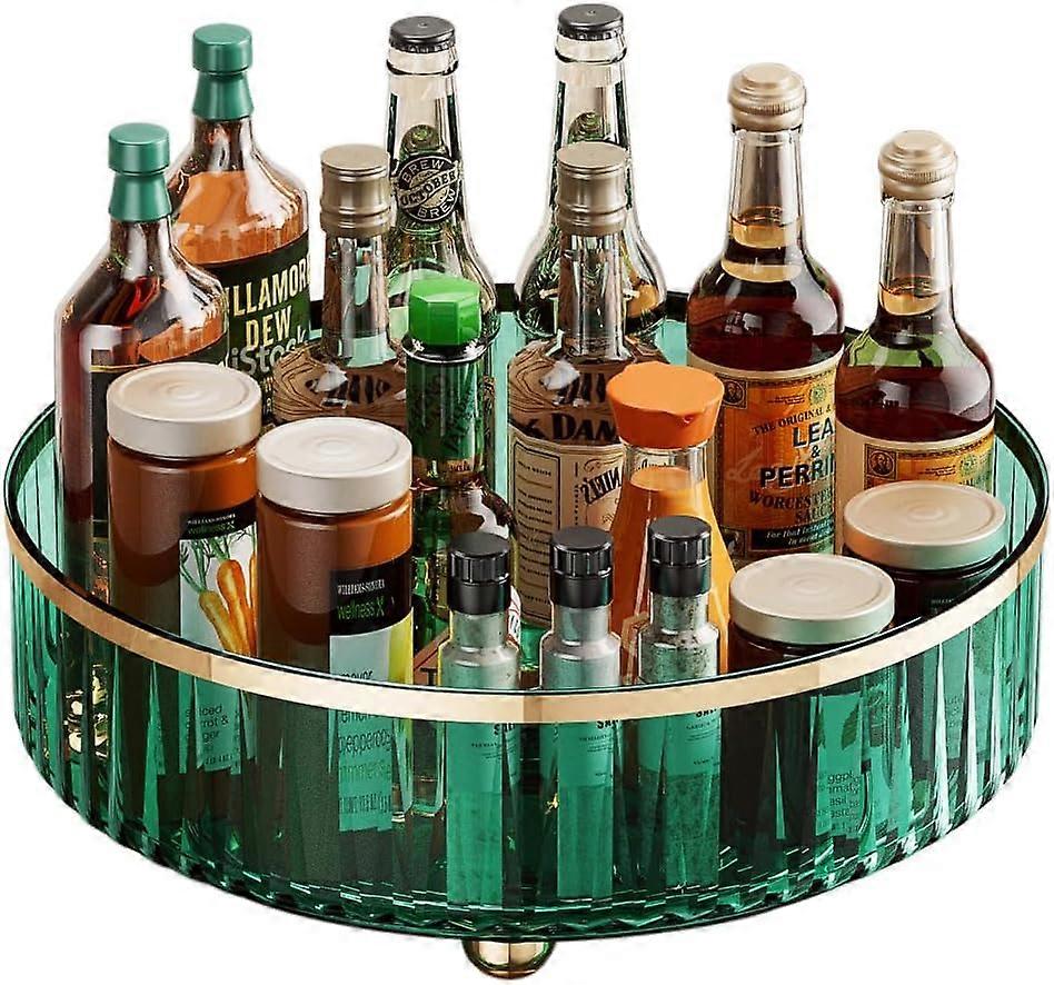 Clear Lazy Susan Pantry Organizers and Storage, 11" Turntable Organizer, 360 Rotating Storage Rack for Kitchen, Pantry, Fridge, Vanity