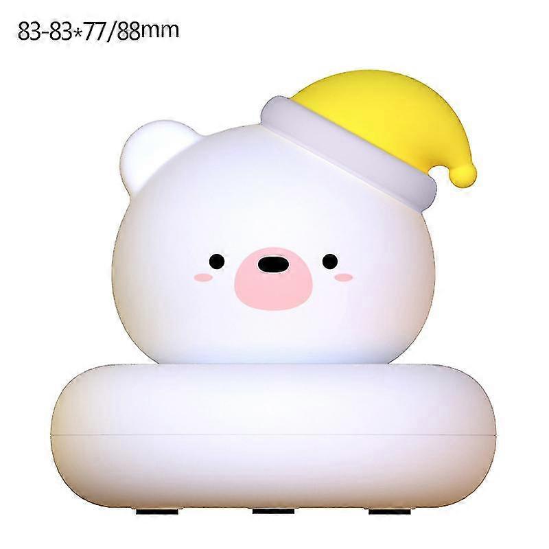 Dimming Night Light For Kids Usb Rechargeable Lamp Switch Tap Control Cute Cartoon Bedside Nursery