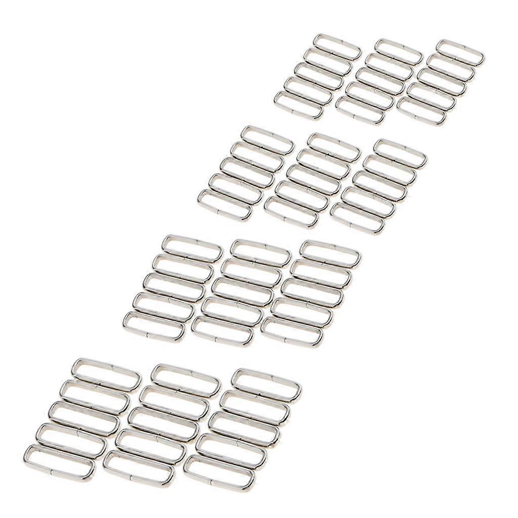 60pcs Stainless Ring Nylon  Retainer Keeper Hoop Holder Silver