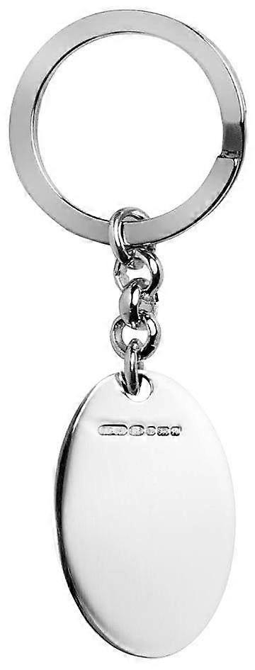 Orton West Sterling Silver Oval Shaped Key Ring - Silver