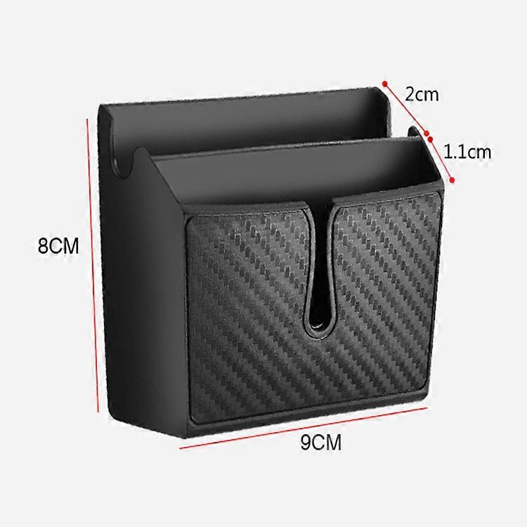 Multifunctional Car Mounted Storage Box Portable Double-Layer Phone Holder Self-Adhesive Organizer Easy Installation