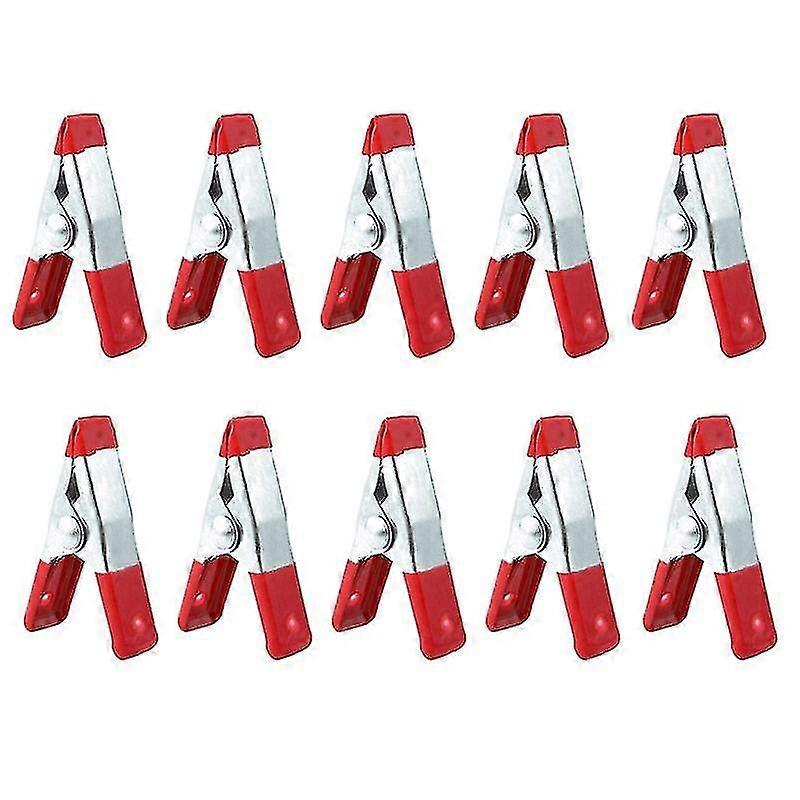 10pcs Metal Spring Clamps - 2" Clips With Soft Plastic Tips, Craft Clips And Tools