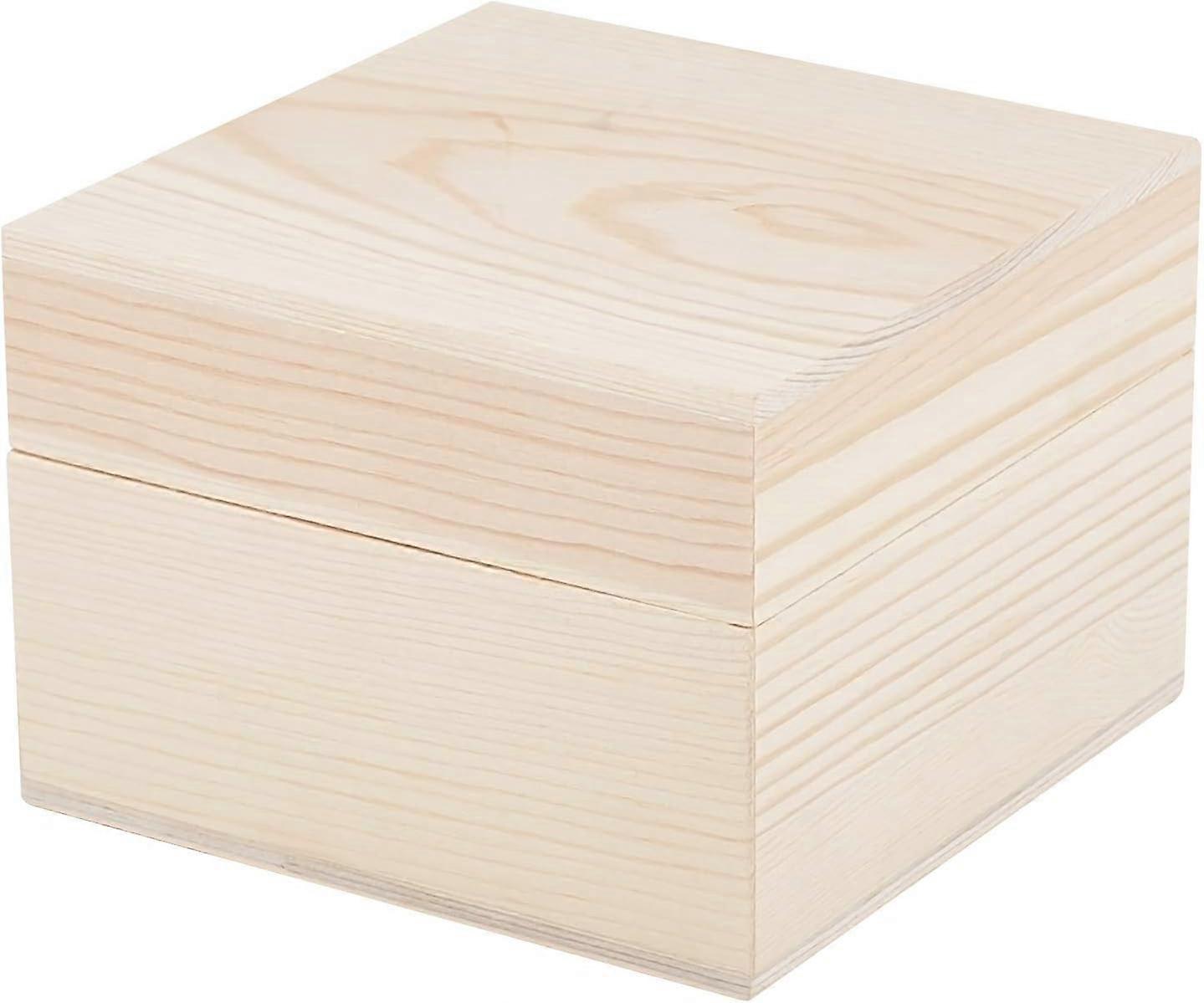 Wooden Box Storage for Handmade Soap Slide Top Box Square BurlyWood 10.95x11x7.85cm Inner Diameter: 9.55x9.65cm