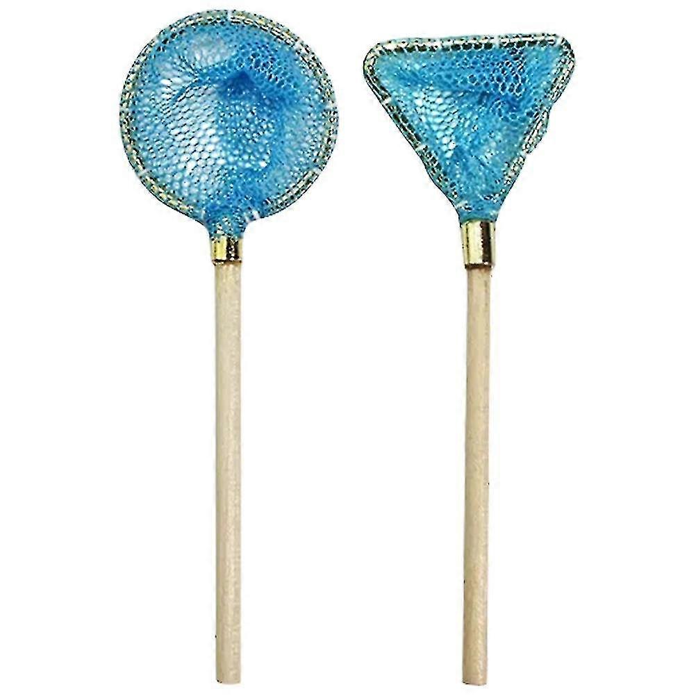 2Pcs Mini Fishing Mesh Desktop Mini Fishing Net Ornamental Fishing Mesh Model