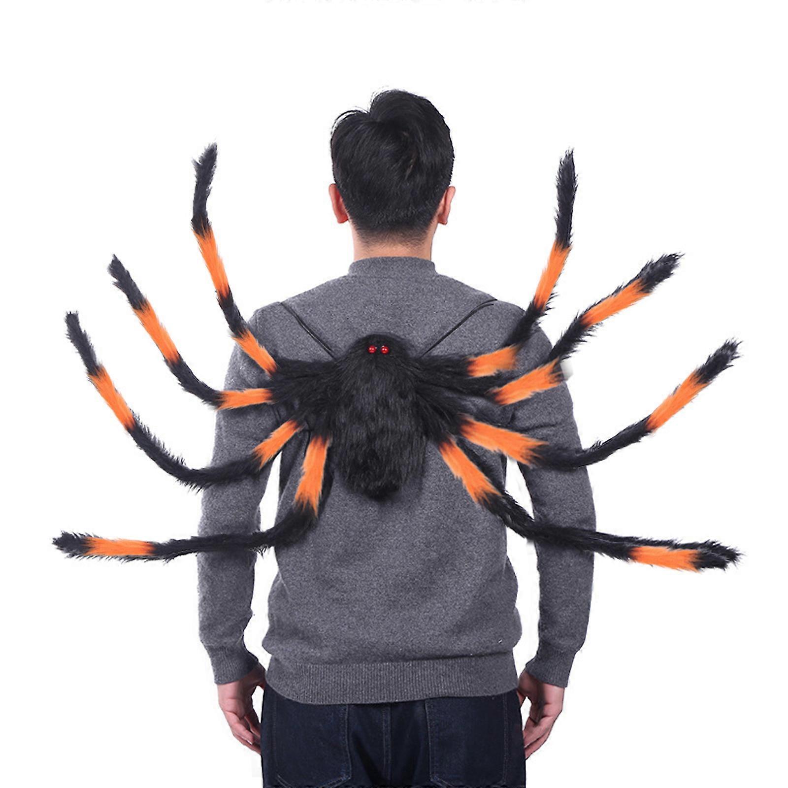 Halloween Adult Spider Zaino Costume Nero Colorato Spider Vestiti Donna divertente Candy Bag 8 Spider Legs arancio
