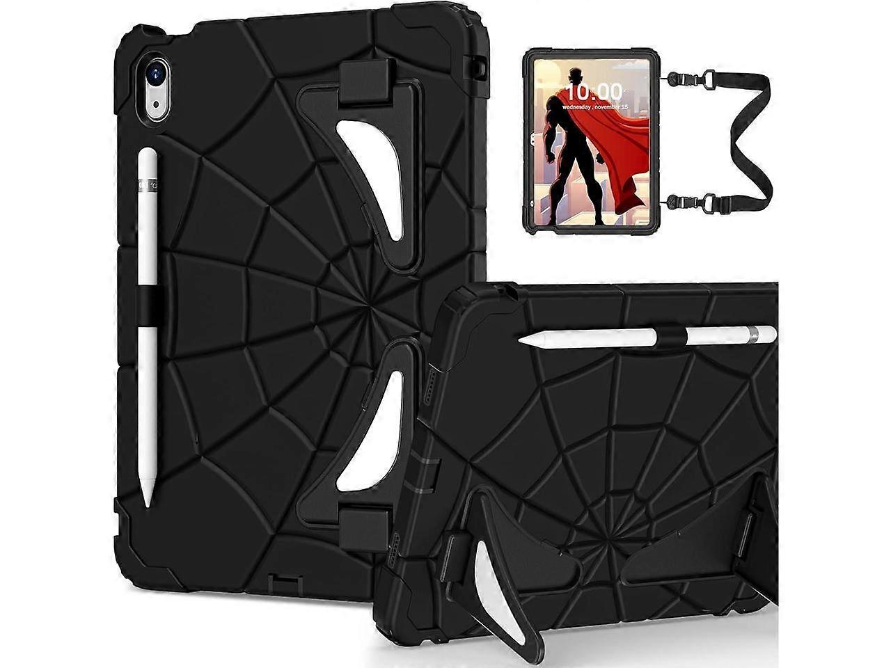 iPad 10th Generation Case 2022, Kids Friendly iPad 10.9 Case with Kickstand Shoulder Strap Pencil Holder, Heavy Duty Protective Case for iPad 10th Gen