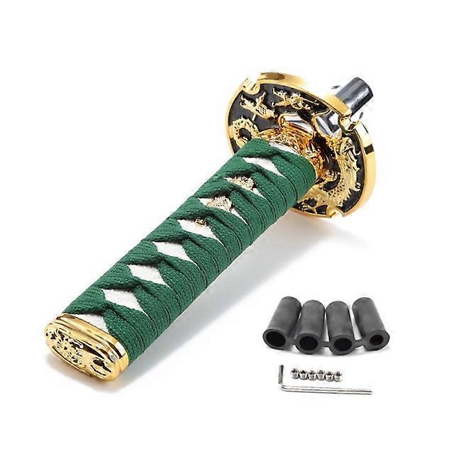 Car Interior 15cm Universal Katana Samurai Sword Gear Shift Knob Warrior Series Manual Stick Shift Knob with 4 Adapters Fits Most Cars