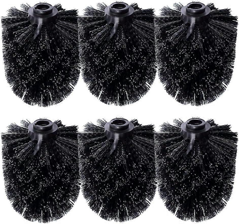 6-Pack Toilet Brush Head Replacement Black Brush Replacement Black Brush Replacement Black Brush Head Individual Replacement Black Brush Toilet Brush 