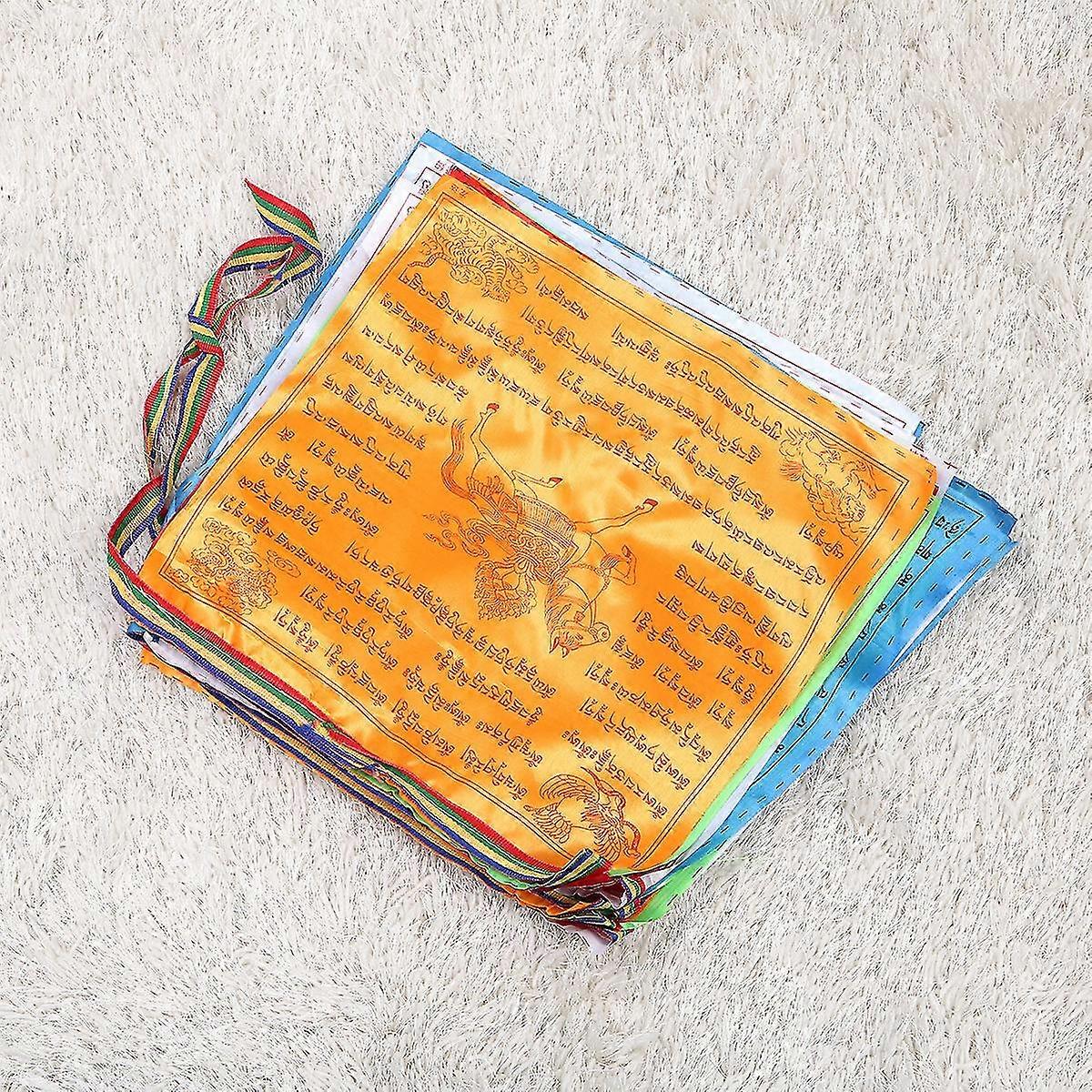 Tibetan Wind Horse Prayer Flags – Authentic 100% Cotton, 10 Flags Pack (7x8 Inches) – Karma Fairtrade Nepal