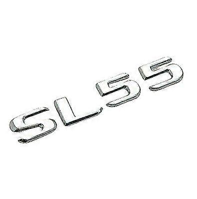 כסף כרום sl55 מכונית אות מספר סמל תג אתחול אחורי עבור מרצדס בנץ
