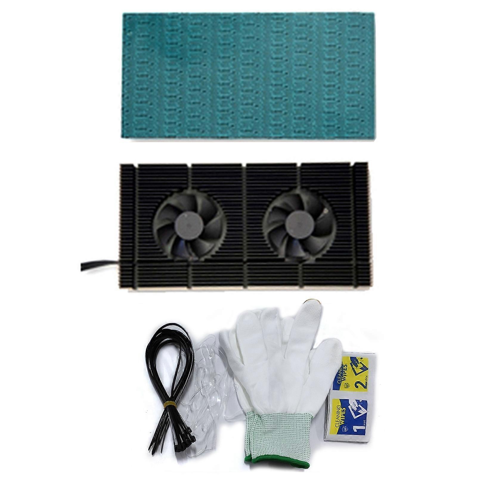 Aluminum Graphics Card Back Plate Heat Sink + Dual PWM Fan for 3090/3080/3070