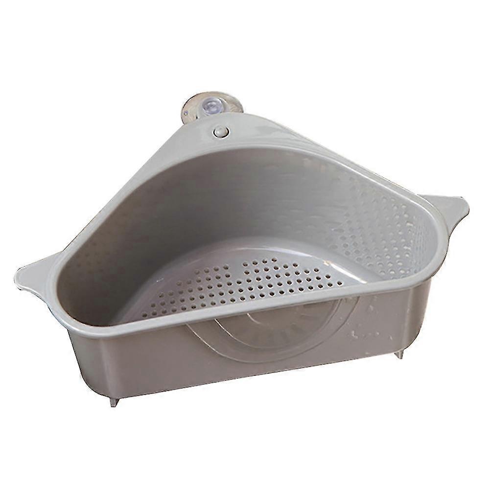 Triangle Kitchen Sink Sucker Drain Basket Plastic Cleaning Tools Storage Rack-MXBC