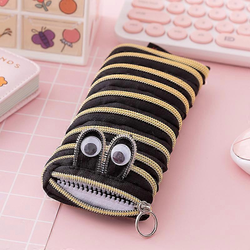 Creative caterpillar zipper pencil case school Stationery storage bag cute Pen holder student pen case for kids Kawaii pen bags