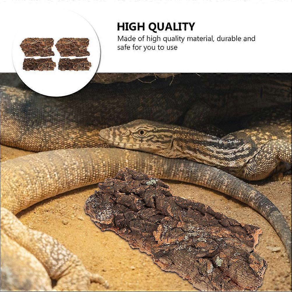 4 Pcs Reptile Climb Platform Reptile Hiding Hut Pet Breeding Box Landscape Decor