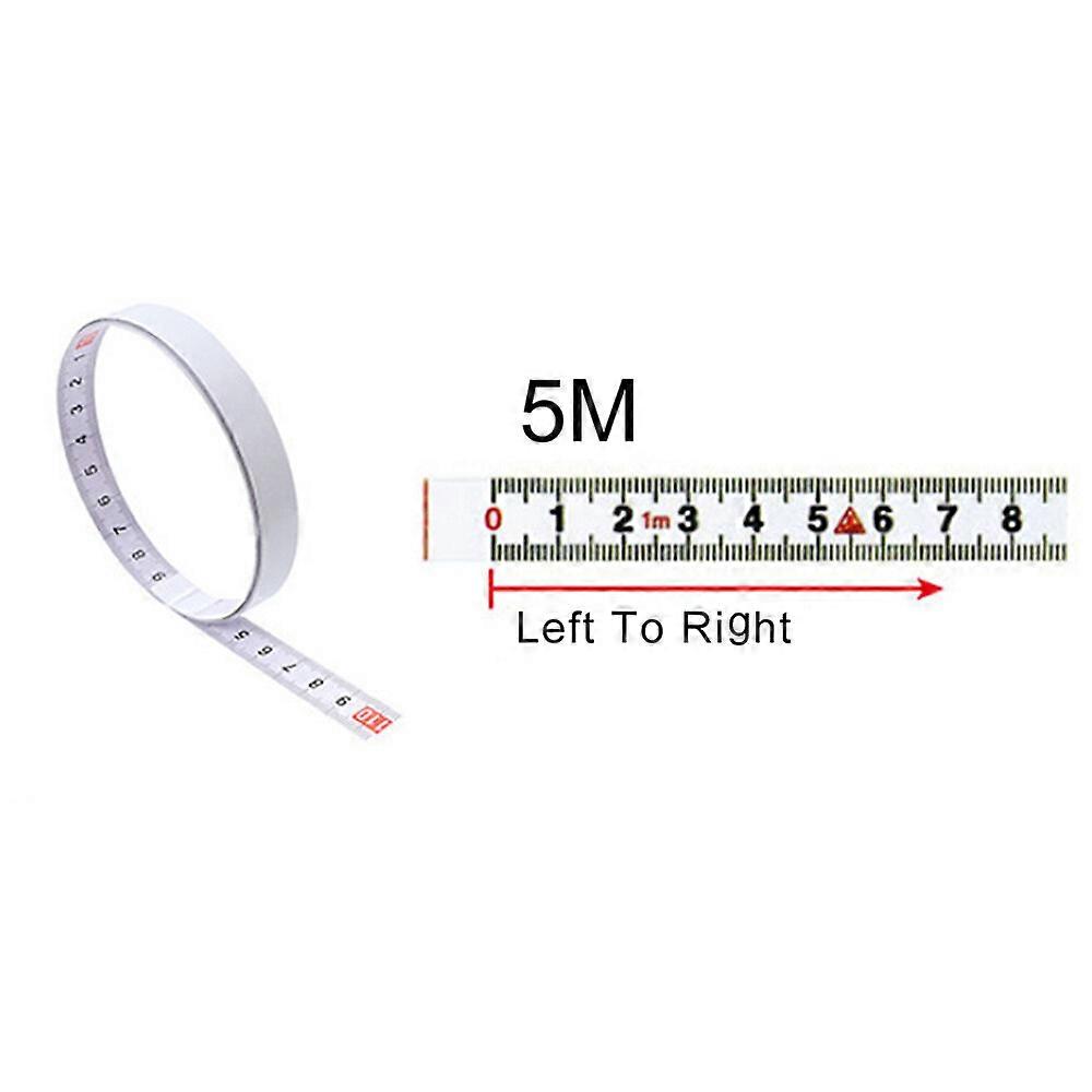 100% New Upgraded Self Adhesive Steel Ruler Tape Measure for T-Track Woodworking Tool, Metric Scale with Miter Rail for Miter Saw and Router Table, 5M