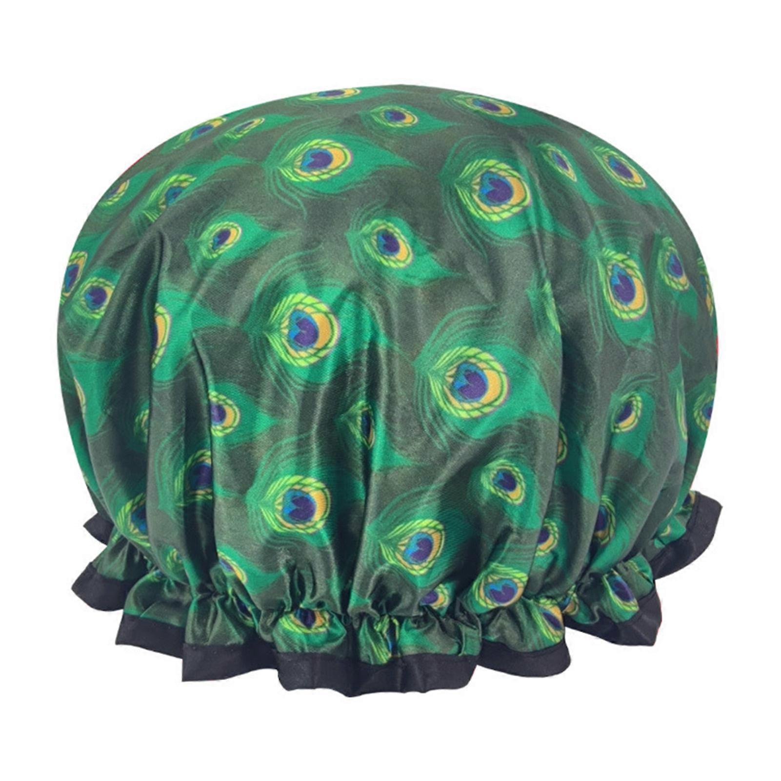 Shower Cap Waterproof Reusable Smooth Elastic Shower Hat for Kitchen
