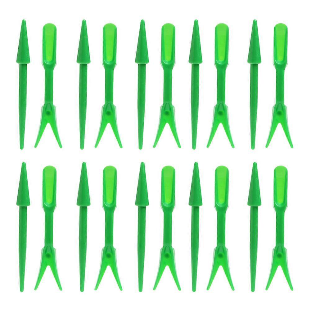 20 Pcs Plastic Garden Widger Seedlings Dibber Transplanting Planting Tools for Home Flowrpot Craft (Random Color)