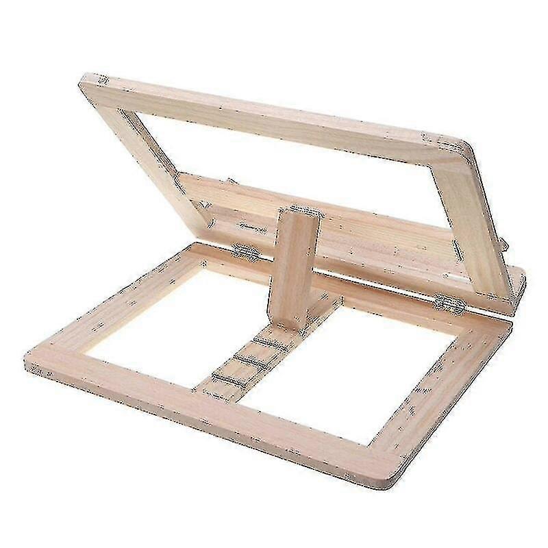 Foldable Wood Bookends Stand Cookbook Holder Reading Rack Wooden Reading Book Support Stand