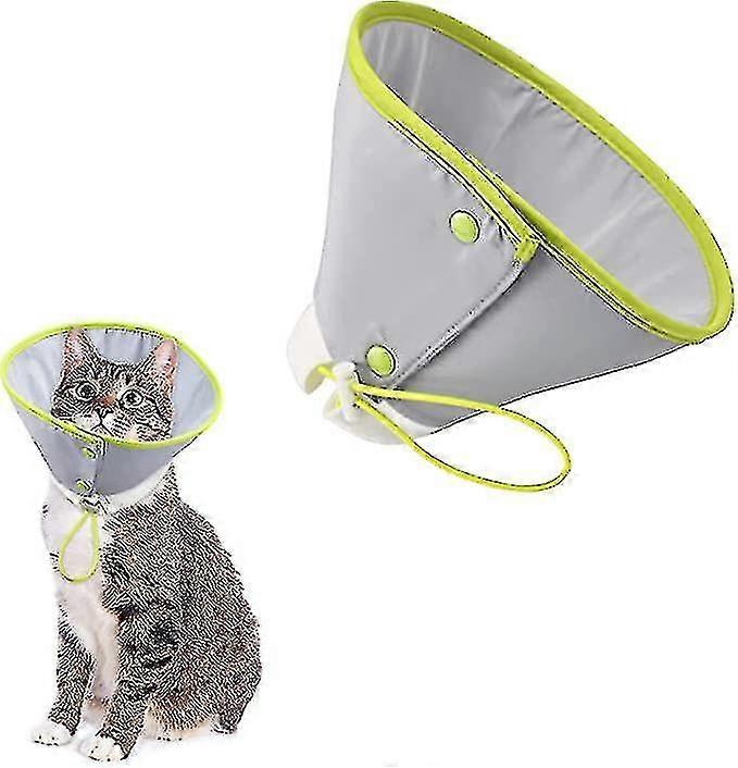 Grey Cat Cone Collar Soft, Adjustable Cat Recovery Collar, Cat Cones After Surgery, Elizabethan Cat Collar Neck Cone For Cats Kittens Small