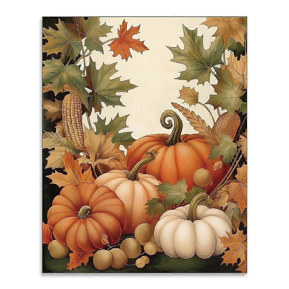 Rectangle with Face Pattern Paper Party Decoration Pumpkin 350x280mm