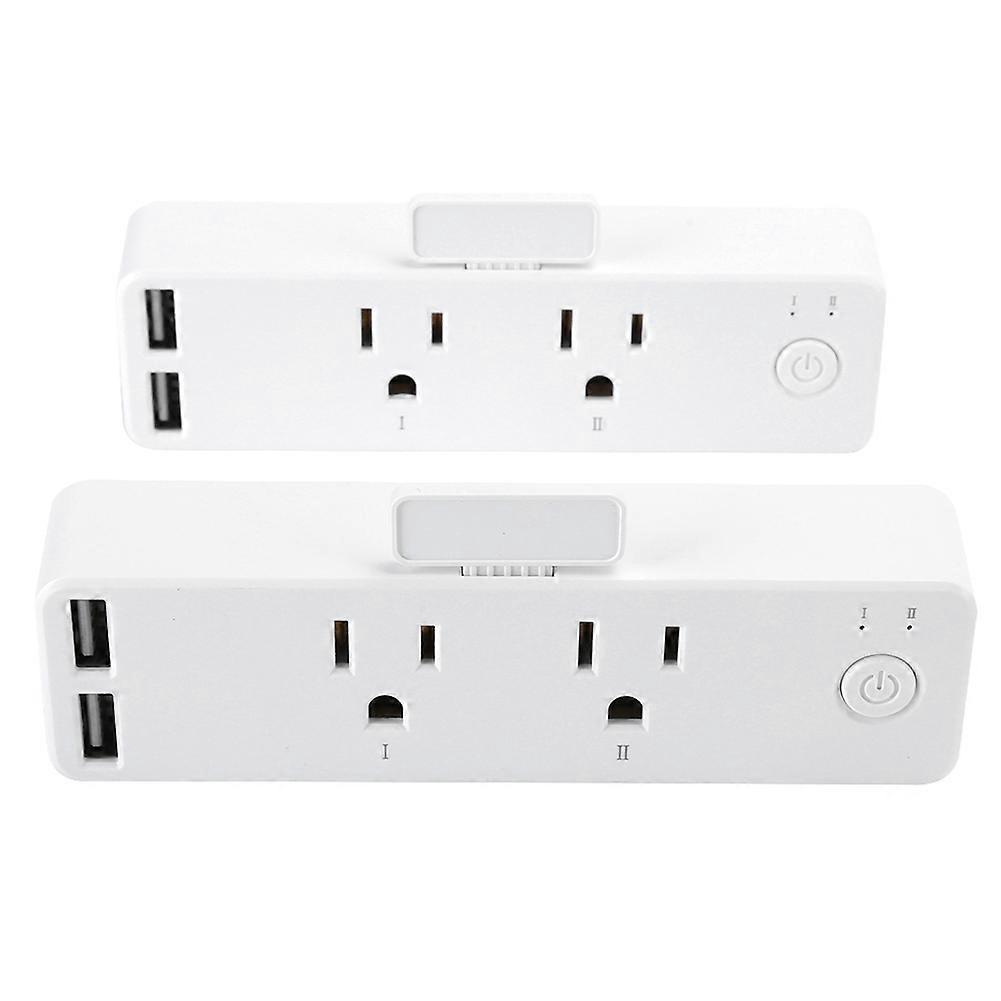 Smart Voice Control WiFi Socket with Dual USB Ports for Google Alexa, 100-240V