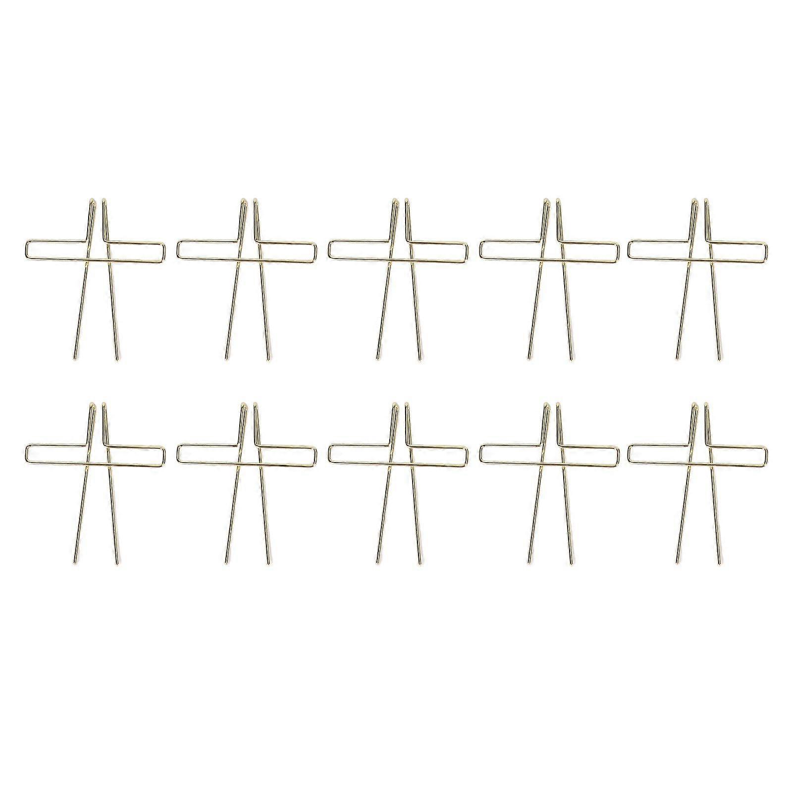 10 Pieces Paper Clip Metal Journaling Paper Clamps Office Paperclips for Paper Document Note Sorting and Organizing 88mm