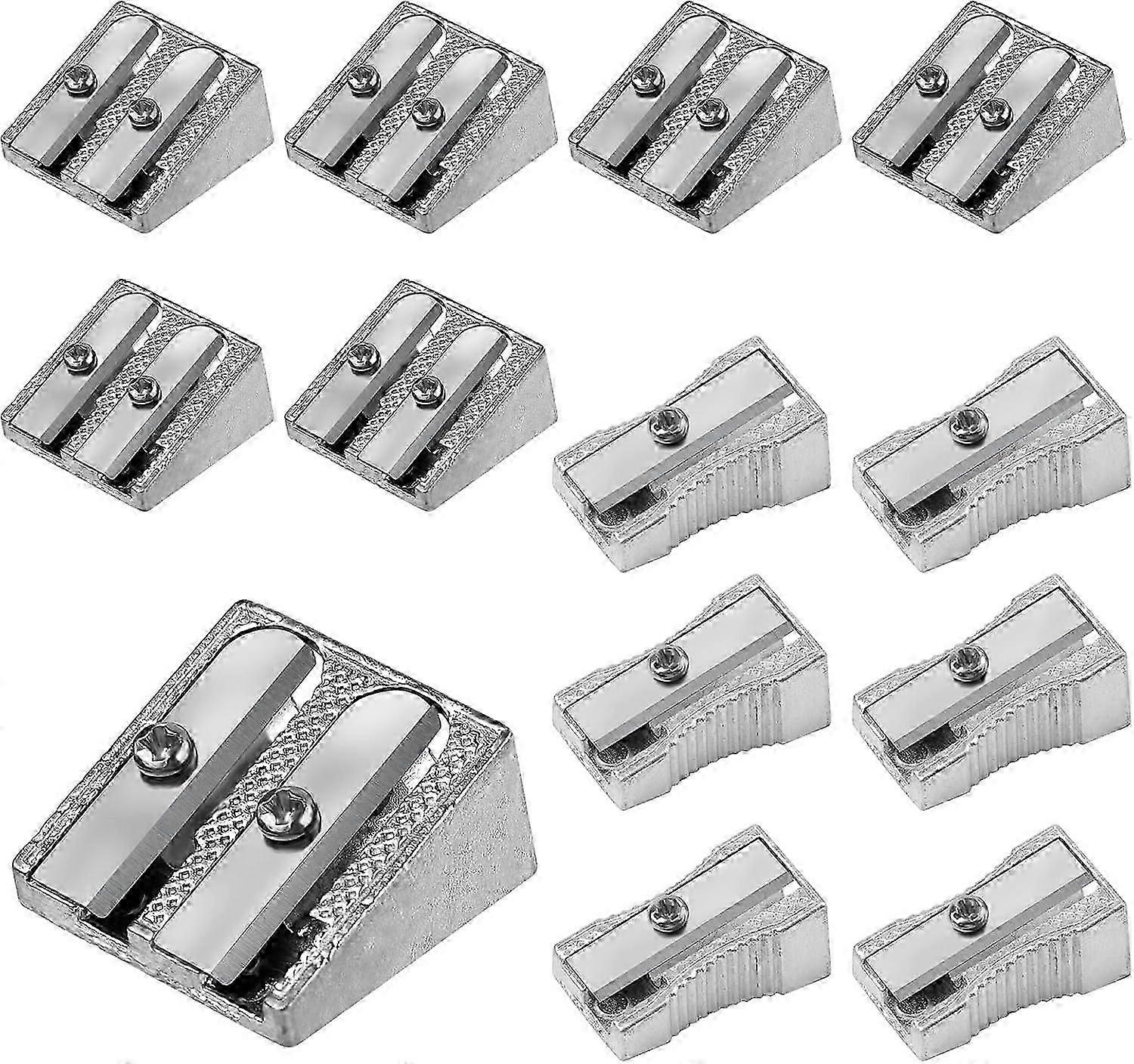 12 sztuk temperówek, 6 podwójnych otworów i 6 pojedynczych otworów metalowych temperówek