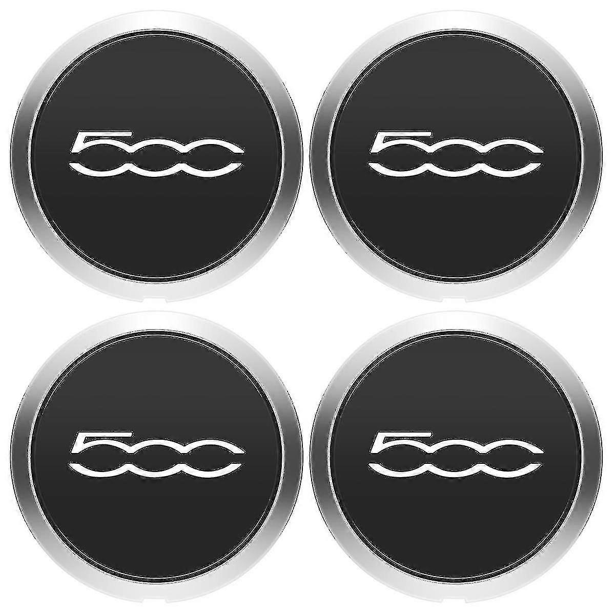 4pcs 133mm hubcap עבור פיאט 500 גלגלים סט כובעי רכזת מרכזי 68078419AC 68078421AC כיסוי אבק רסיס 51884863