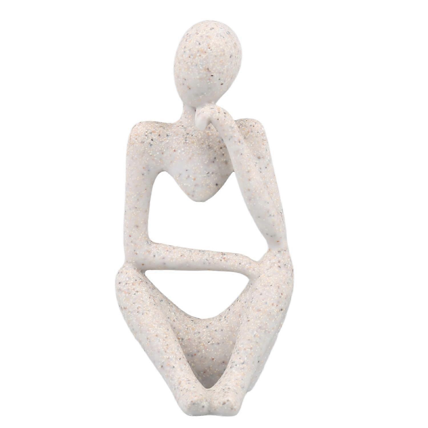 Resin Thinker Statue Abstract Thinker Figure Thinker Style Decoration for Living Room Office Book Sh