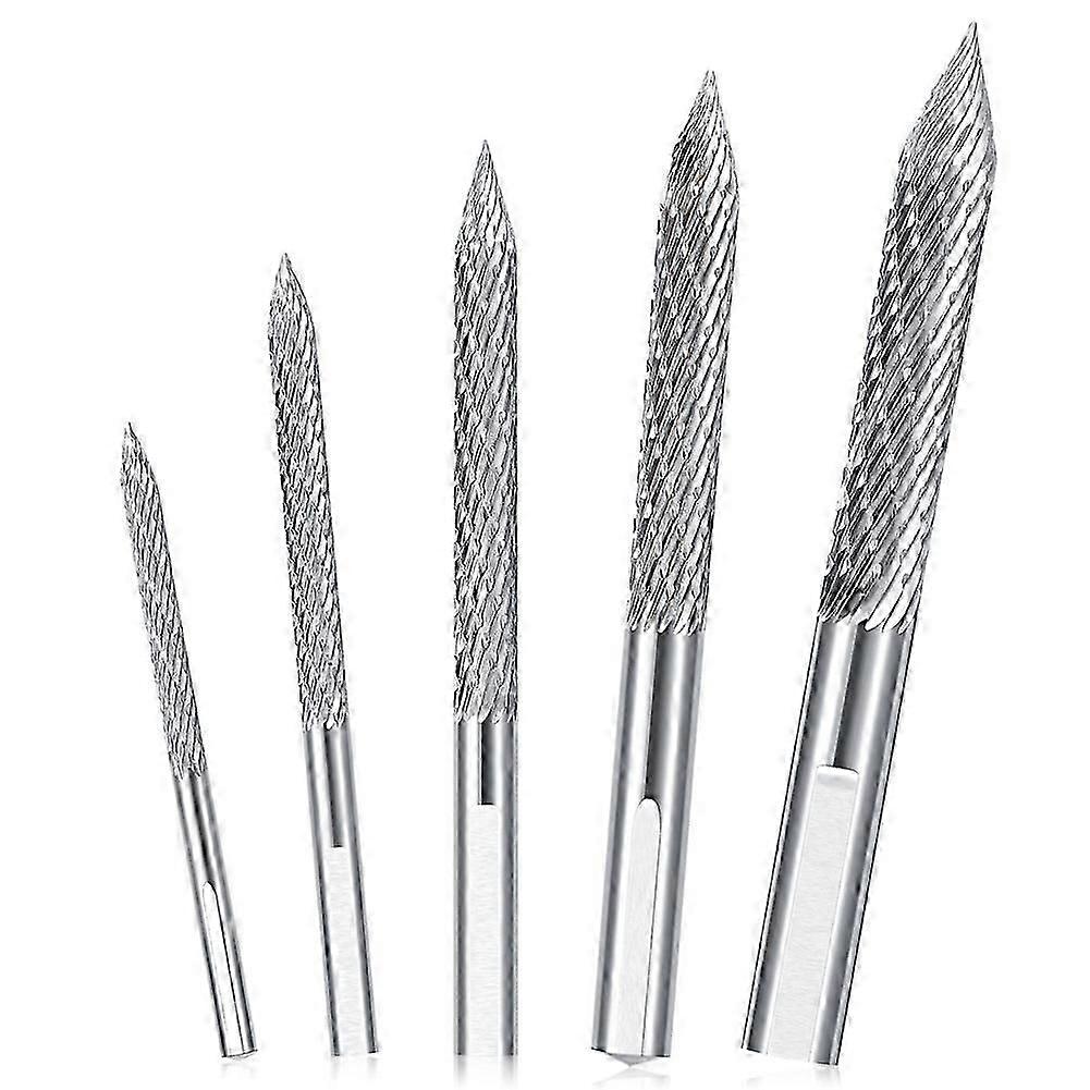 5 Pack Tire Bit Multi Sizes Tire Repair Carbide Burr Drill Bit Tire Patches Plug Wire Cutter Reamer
