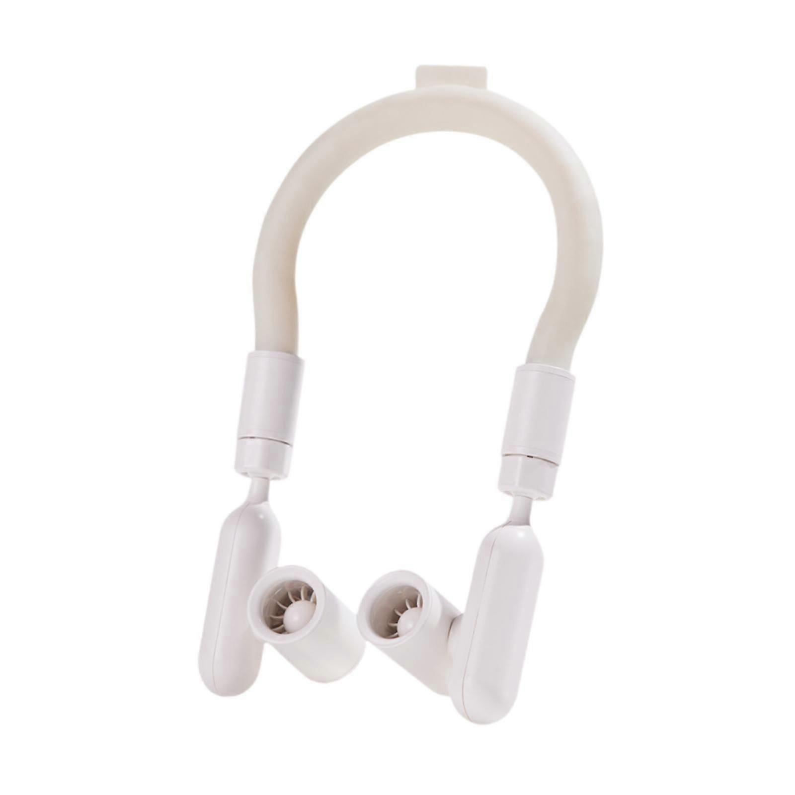 Ventilatore da appeso al collo Ventilatore portatile di ricarica USB regolabile per picnic Escursionismo Beige