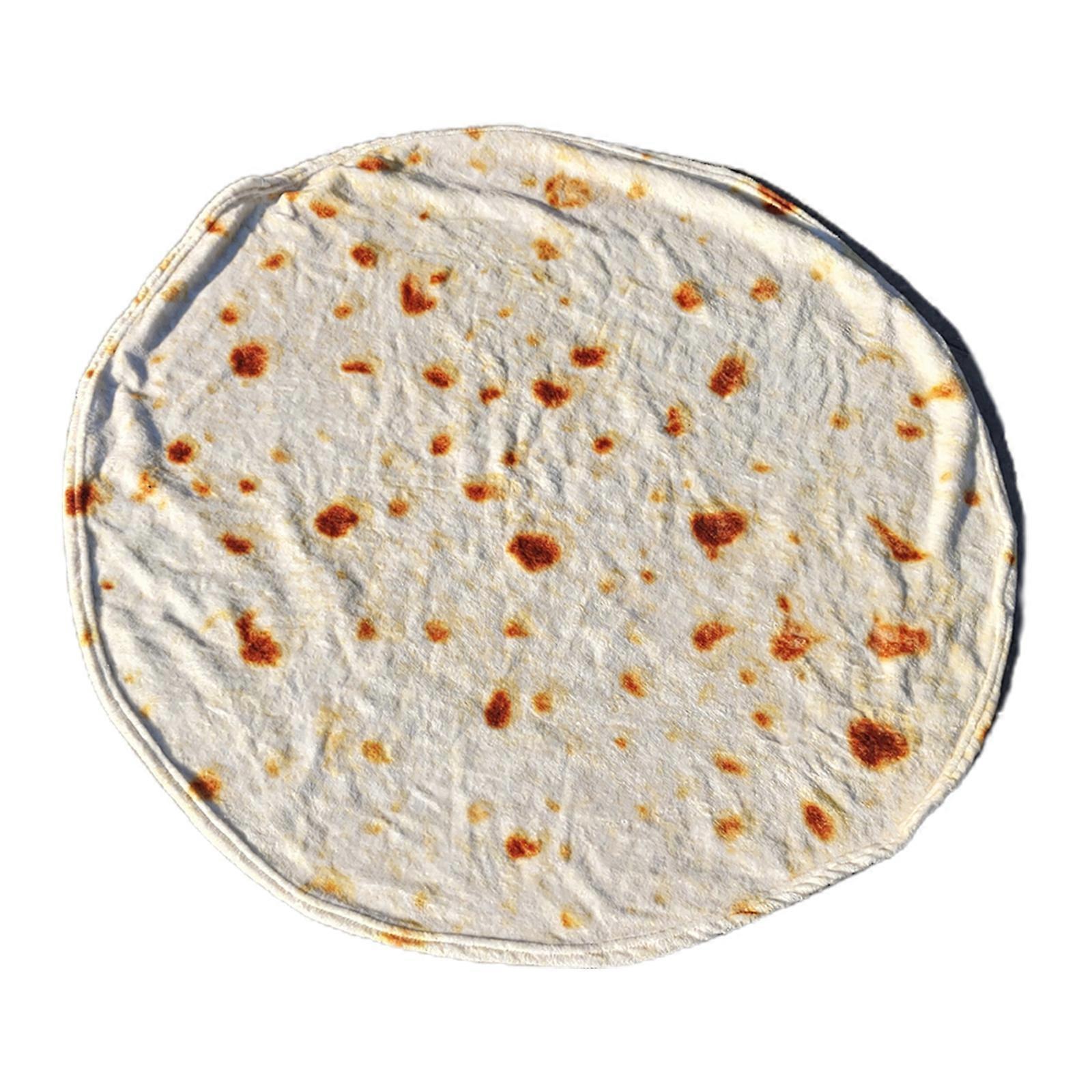 Tortilla Cover Blanket Round Polyester Pancake Casual Blankets Cloak Blanket 180cm in diameter