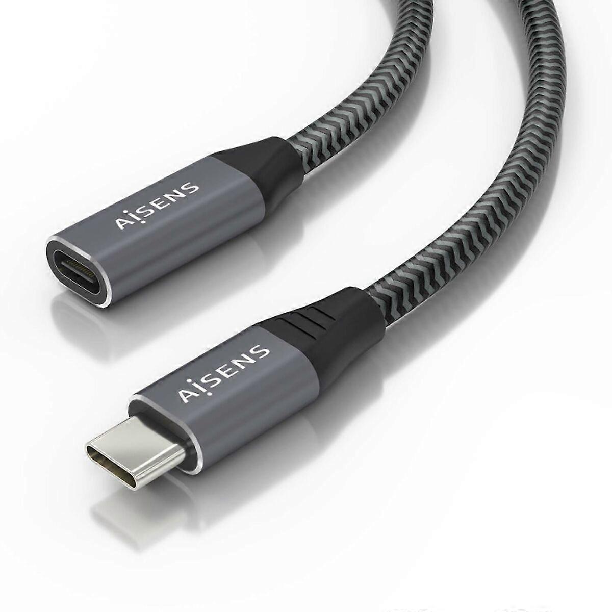 USB-C Cable Aisens A107-0760 Grey Multicolour 50 cm (1 Unit)