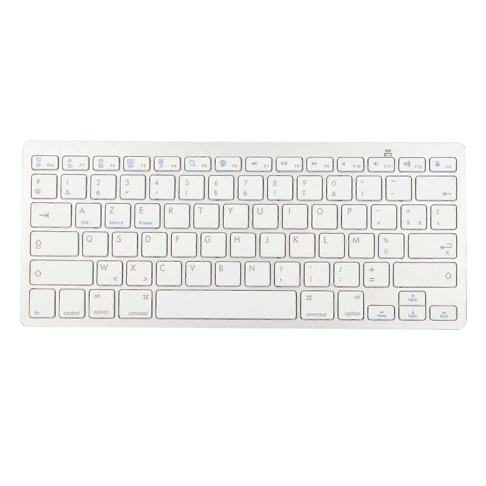 Wireless Keyboard Ultra Lightweight Ergonomic Compact Keyboard for IOS, for Android, for Windows, for OSFrench