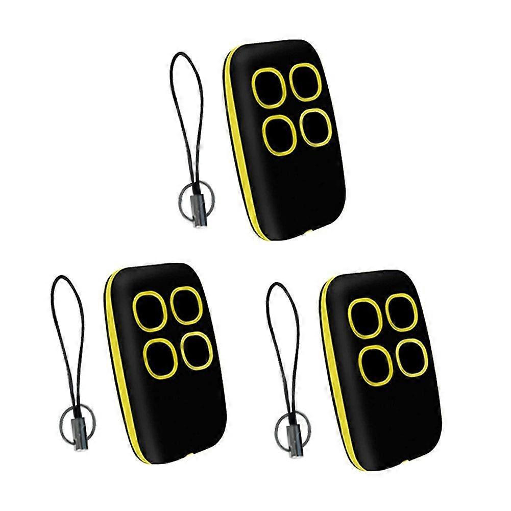 3pcs 250-913MHz Garage Remote Control Duplicator Multifrequency Copy Remote Control Universal Door Opener Yellow