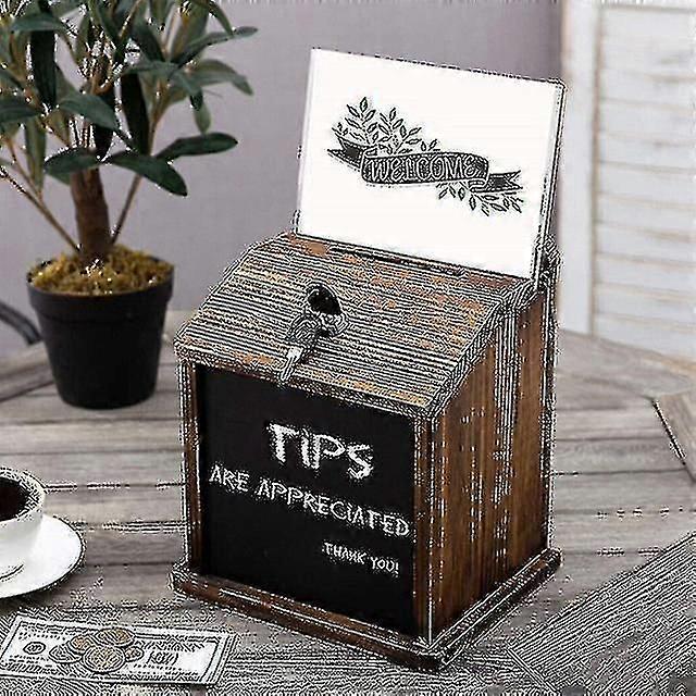 Multipurpose Donation Box Wooden Ballot Box Suggestion Box Collection Fundrasing