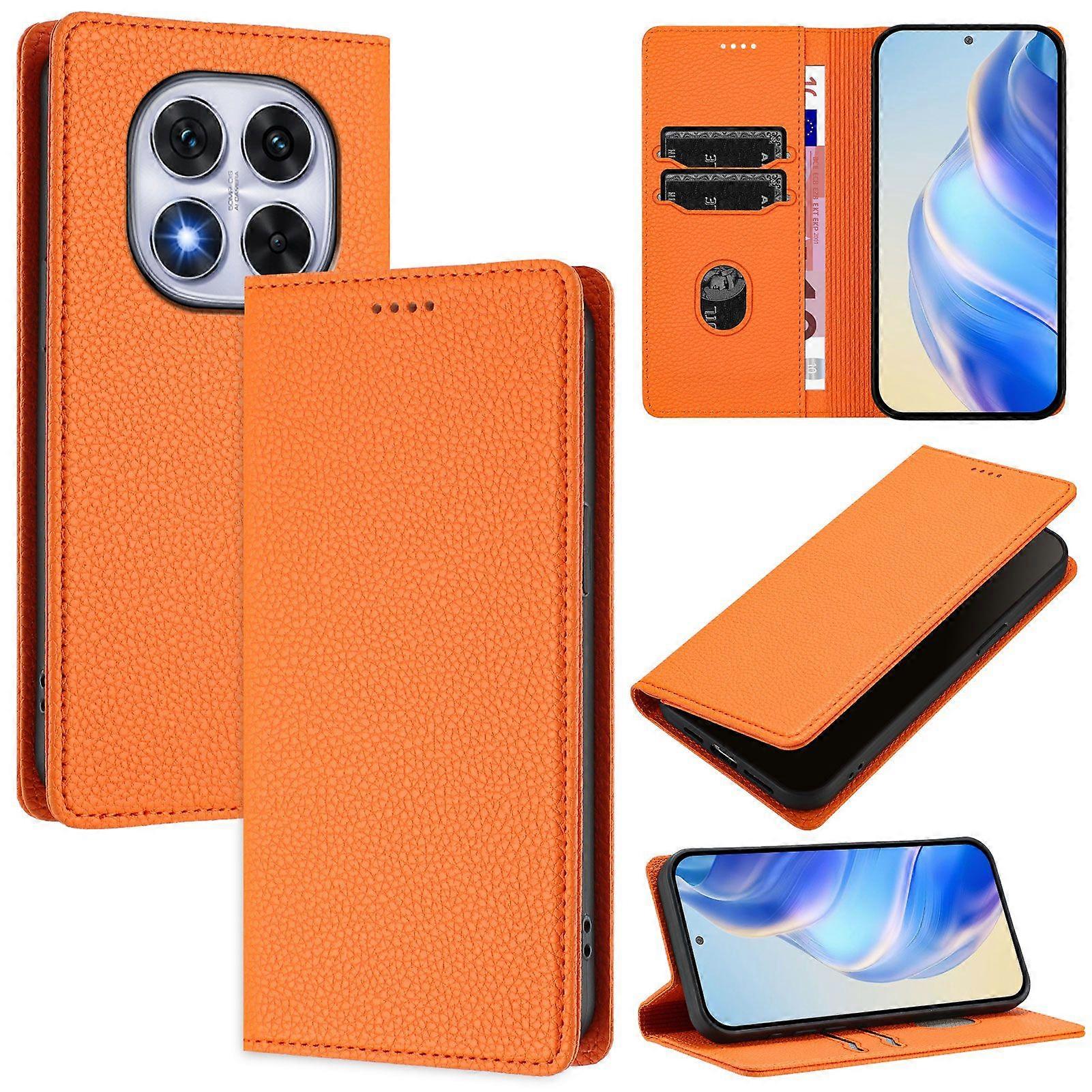 Case for Xiaomi Redmi Note 14 Pro 5G Magnetic Closure Slim RFID Blocking Leather Wallet Phone Case with Card Slots Compatible with Xiaomi Redmi Note 1