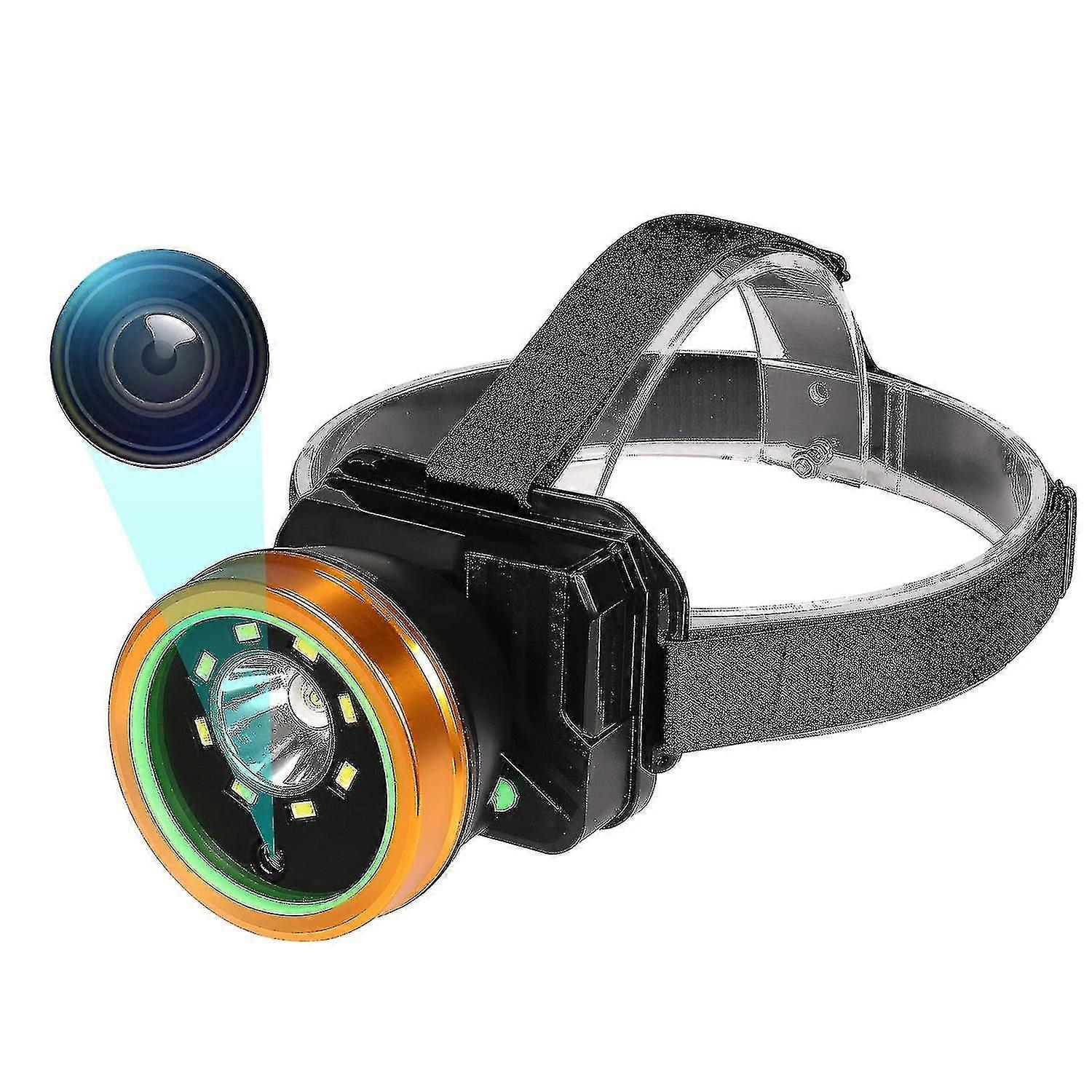 Led Super Bright Flashlight Headlight 1080p Video Recorder Camera