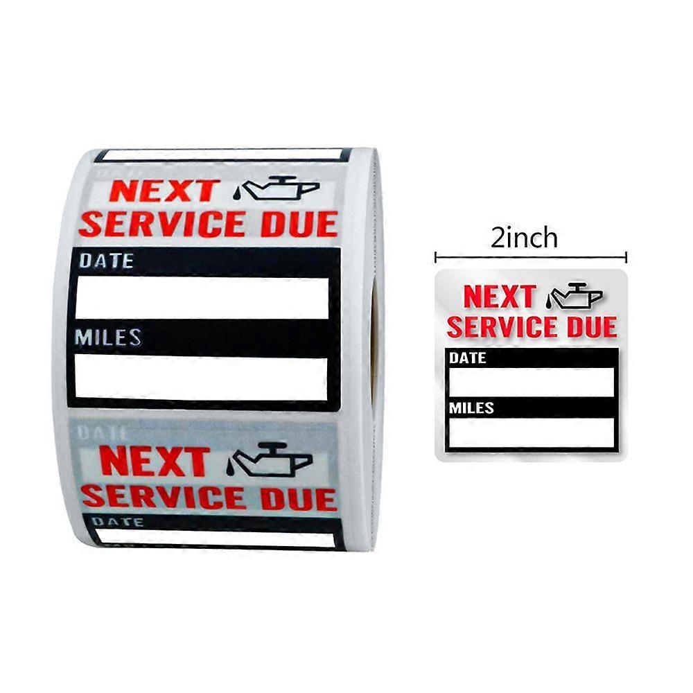 Oil Change Stickers Removable Oil Change Reminder Sticker for Window with No Residue, Service Due Labels for Car 100Pcs/Roll