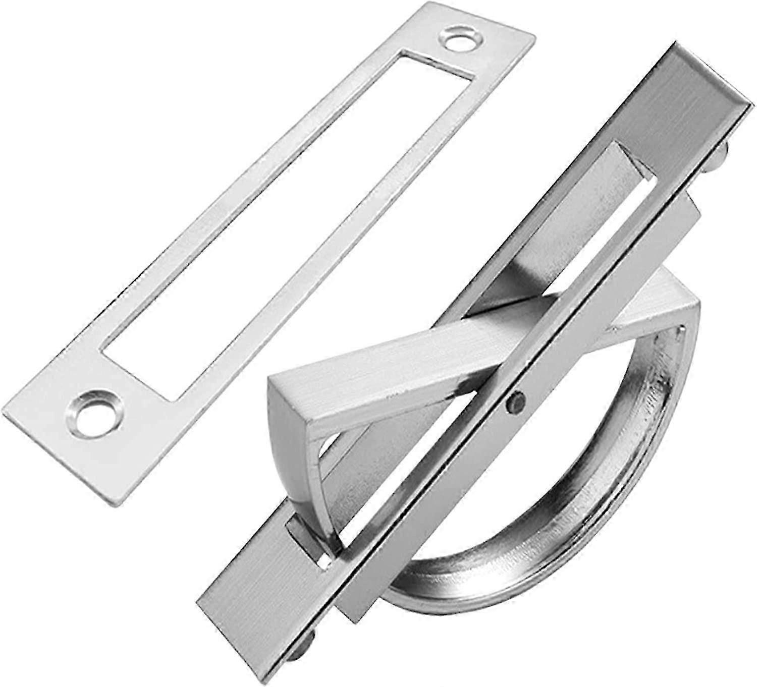 Tatami Recessed Door Handle Convenient Zinc Alloy Hidden Handles Concealed Recessed Floor Knob for Drawer Cabinet Floor Cabinet (Brushed)