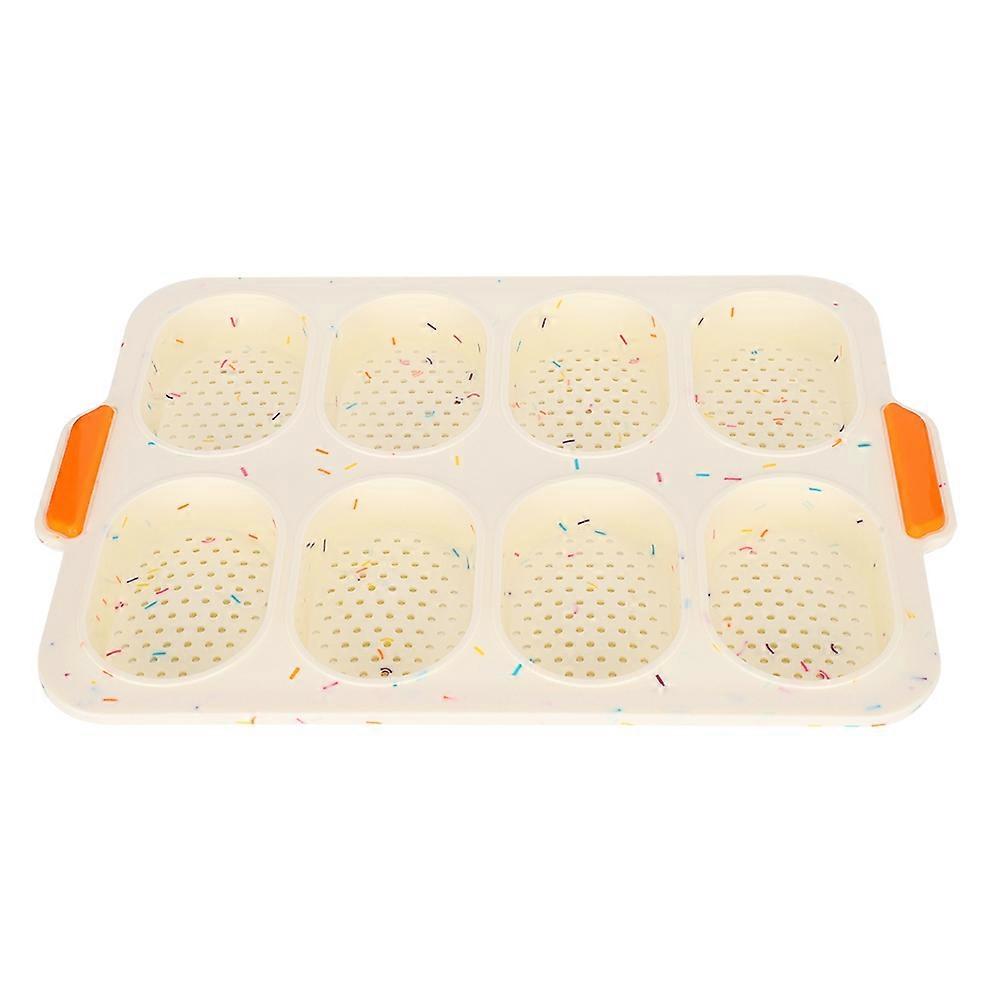 Silicone 8-Grid Cake Mold Non-Stick Bakeware 8-Cavity Cupcake Mold For DIY Baking