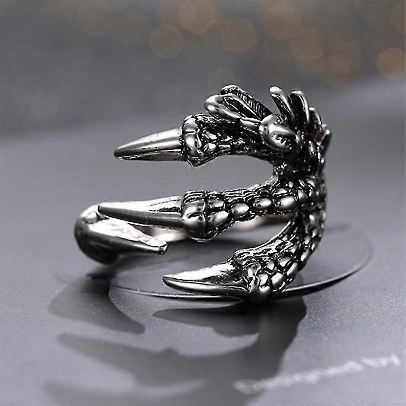 Retro Magic Claw Domineering Personality Opening Dragon Claw Ring Eagle Claw Ring